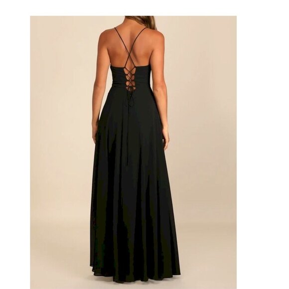 Lulu's Black Maxi Dress - Picture 3 of 8